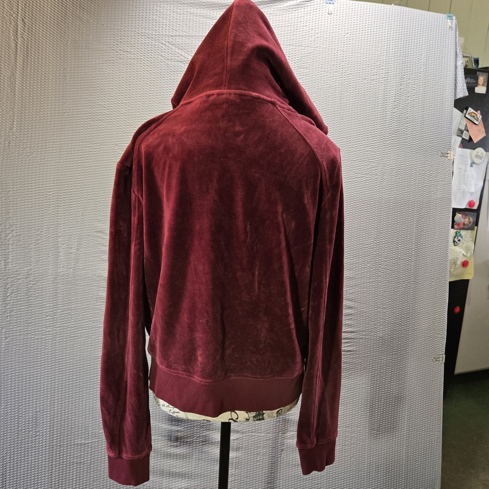 Puma By Rhianna Burgundy Velour "Fenty" Hoodie W/ 13 On Hood Streetwear - Picture 7 of 12
